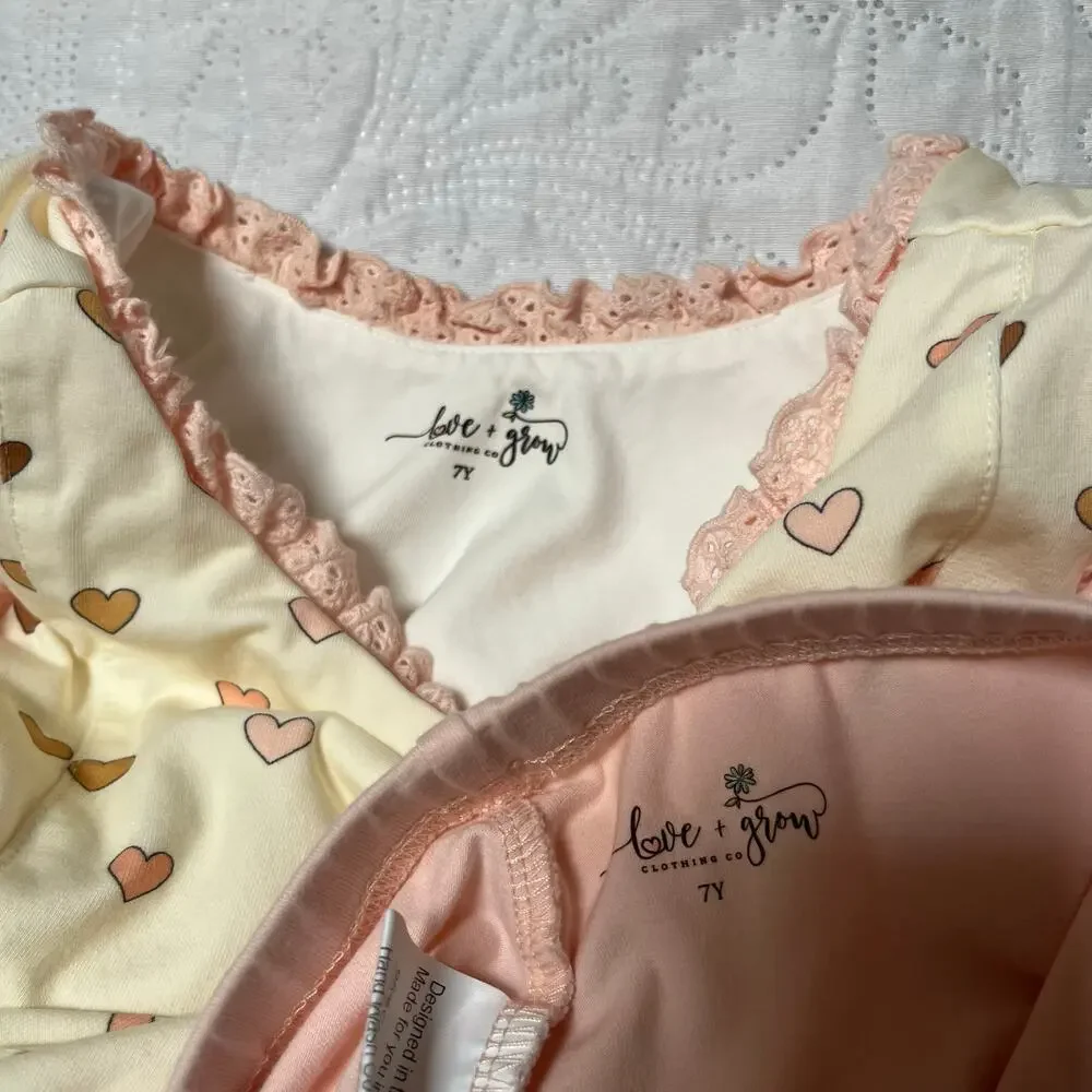 Love & Grow Fall Candyland Tunic Set and Autumn Rose Leggings Size 7